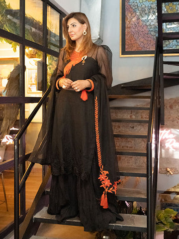 Leonora (Crushed cotton net sharara)